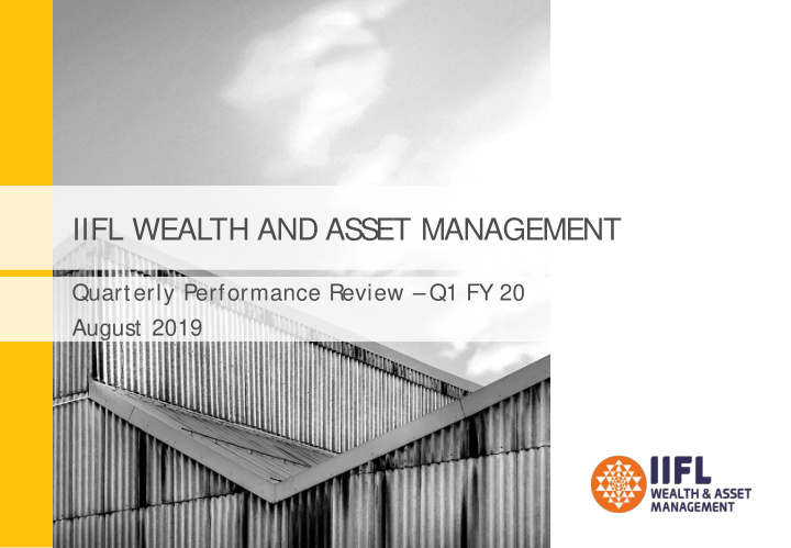 iifl wealth and as s et management
