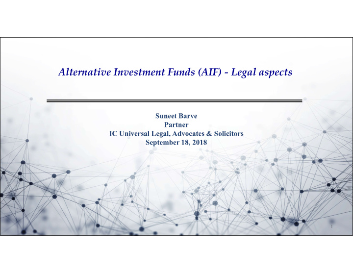alternative investment funds aif legal aspects