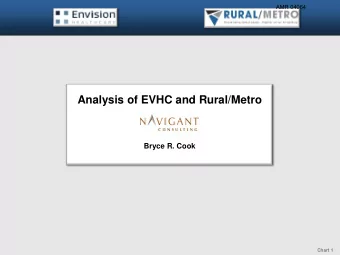 Analysis of EVHC and Rural/Metro  Bryce R. Cook  Chart 1  AMR 04065  Bryce Cook Qualifications