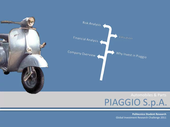 piaggio s p a