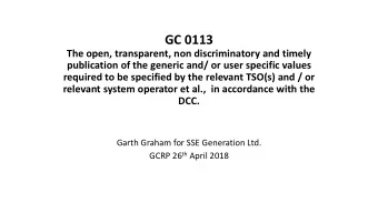 GC 0113  The open, transparent, non discriminatory and timely  publication of the generic and/ or