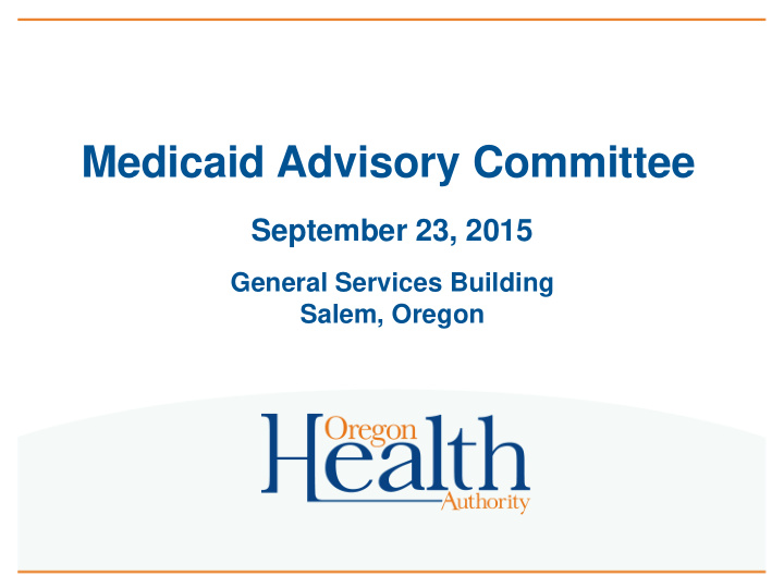 medicaid advisory committee
