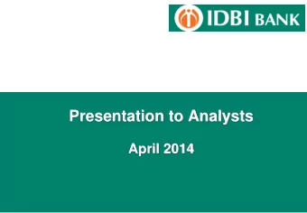 Presentation to Analysts  April 2014  Genesis  1964  1964-19  1976  1994  1994- 00  00  2003  3 -