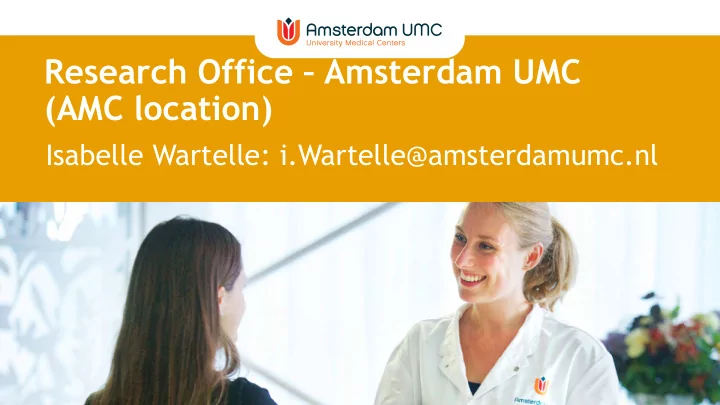 research office amsterdam umc amc location