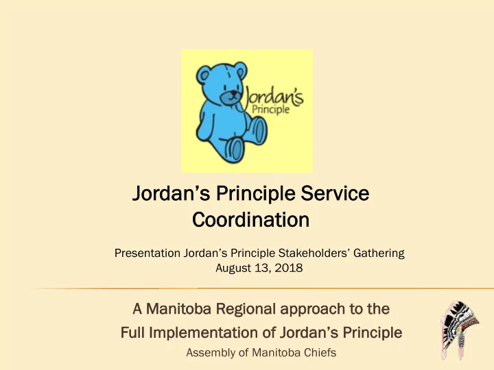 jordan s princi ciple service ce coordination coor on