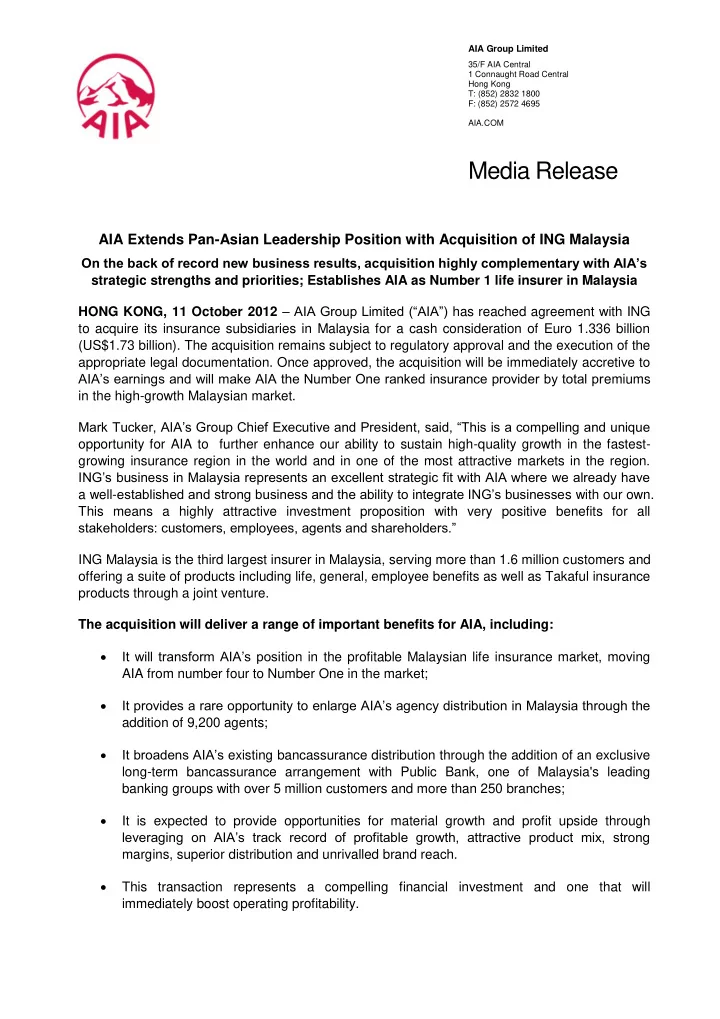 media release
