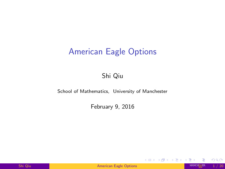 american eagle options