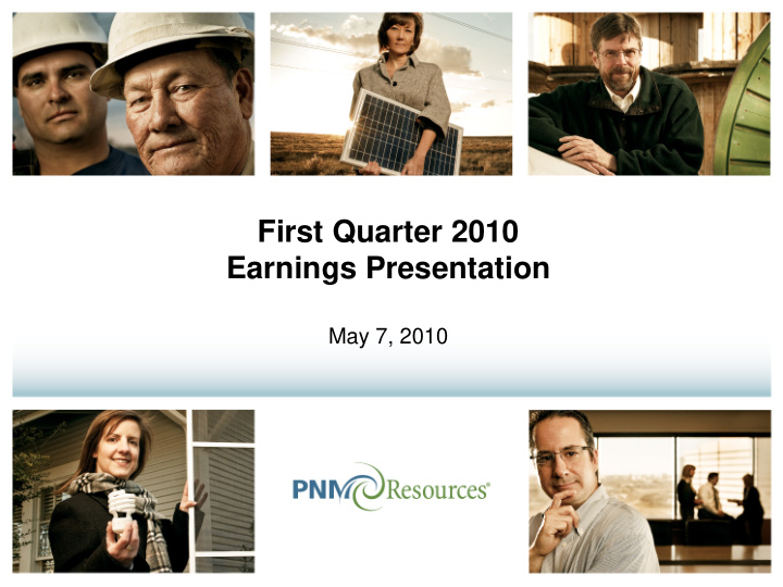 first quarter 2010 earnings presentation