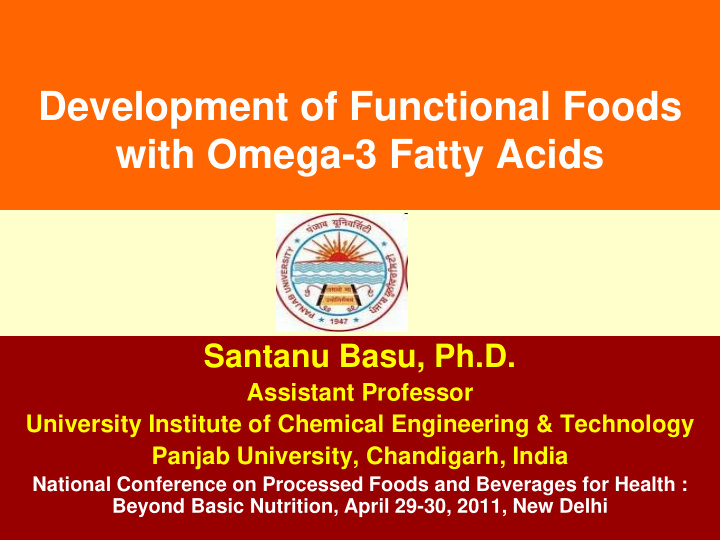 development of functional foods with omega 3 fatty acids