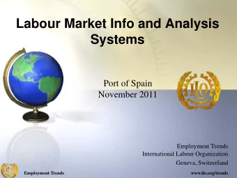 Labour Market Info and Analysis  Labour Market Info and Analysis  Systems  Port of Spain  November