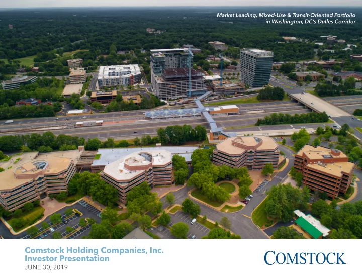comstock holding companies inc investor presentation