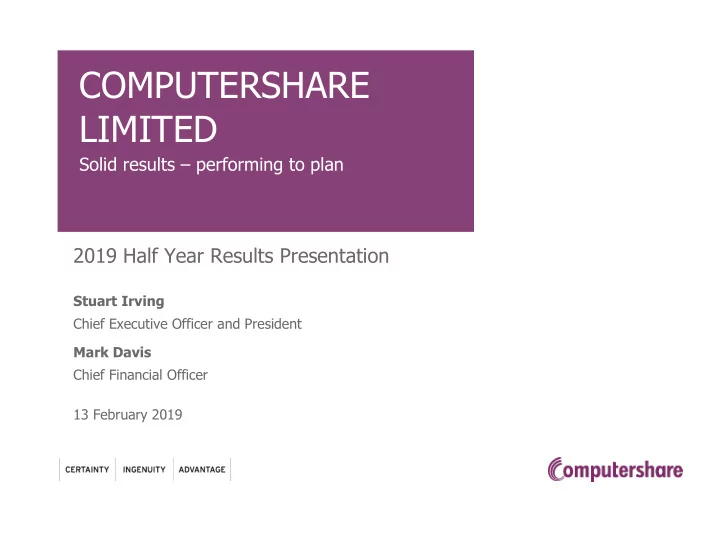 computershare limited