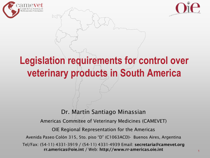 legislation requirements for control over veterinary