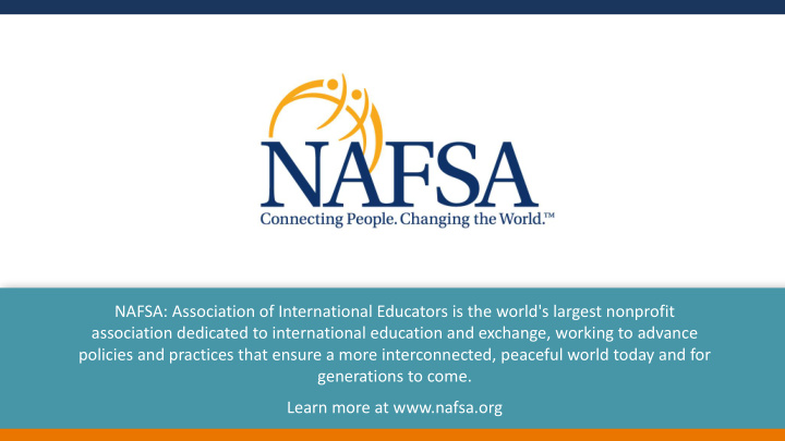 nafsa association of international educators is the world