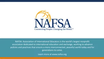 NAFSA: Association of International Educators is the world's largest nonprofit  association