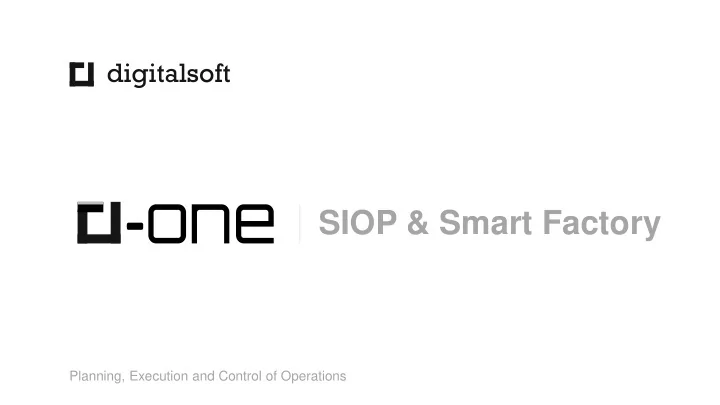 siop smart factory