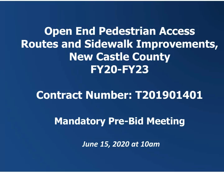 open end pedestrian access routes and sidewalk