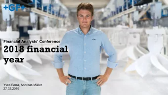 2018 financial  year  Yves Serra, Andreas Mller  27.02.2019  GF Corporation  A successful year