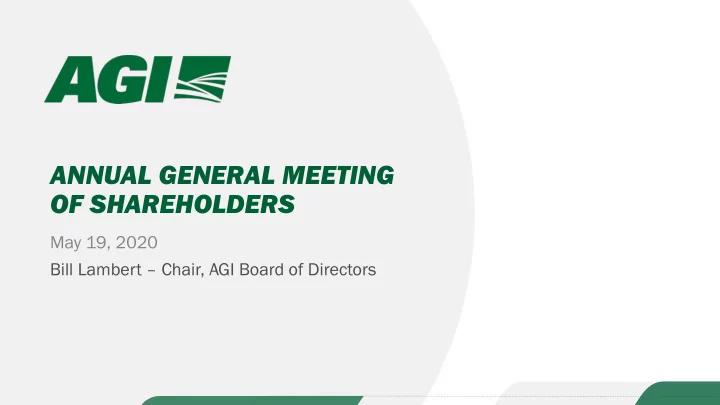 annual general meeting of shareholders