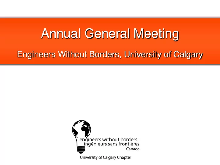 annual general meeting