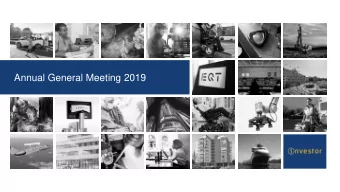 Annual General Meeting 2019  Sustainability  New  technology  Competence development  Investors
