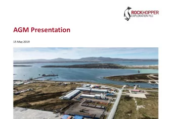 AGM Presentation  15 May 2019  Important Notice  This Presentation does not constitute an offer or