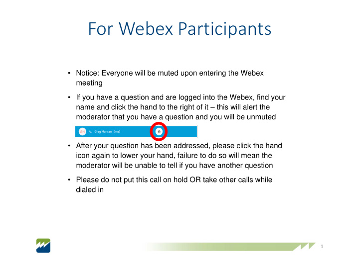 for webex participants
