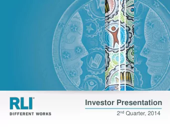 Investor Presentation 2 nd Quarter, 2014  Agenda  1  2  3  4  FINANCIAL  INTRODUCTION  STRATEGY