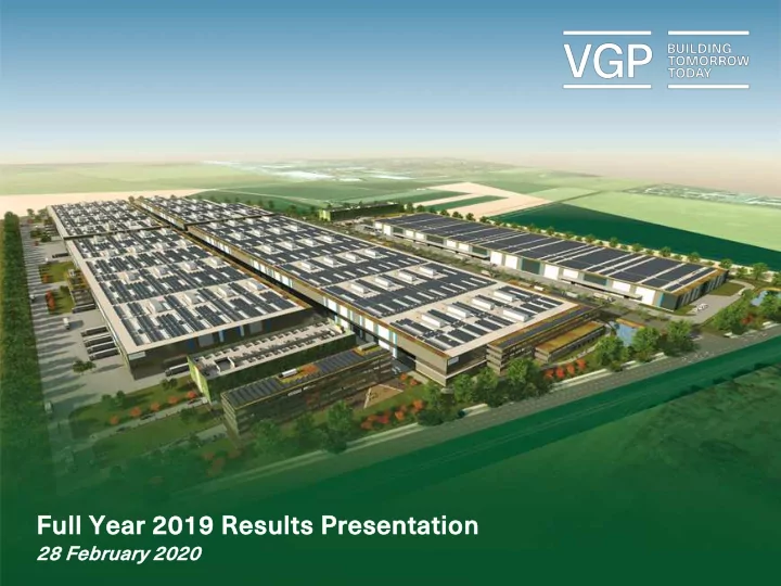 fu full ye year 2 2019 r results ts pr presenta tati tion
