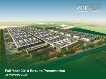 Fu  Full Ye  Year 2  2019 R  Results  ts Pr  Presenta  tati  tion  28  28 Februa  uary 2020  2020