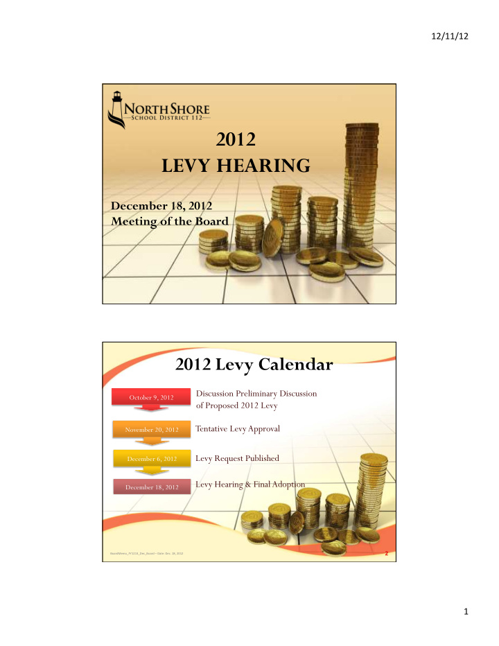 2012 levy hearing
