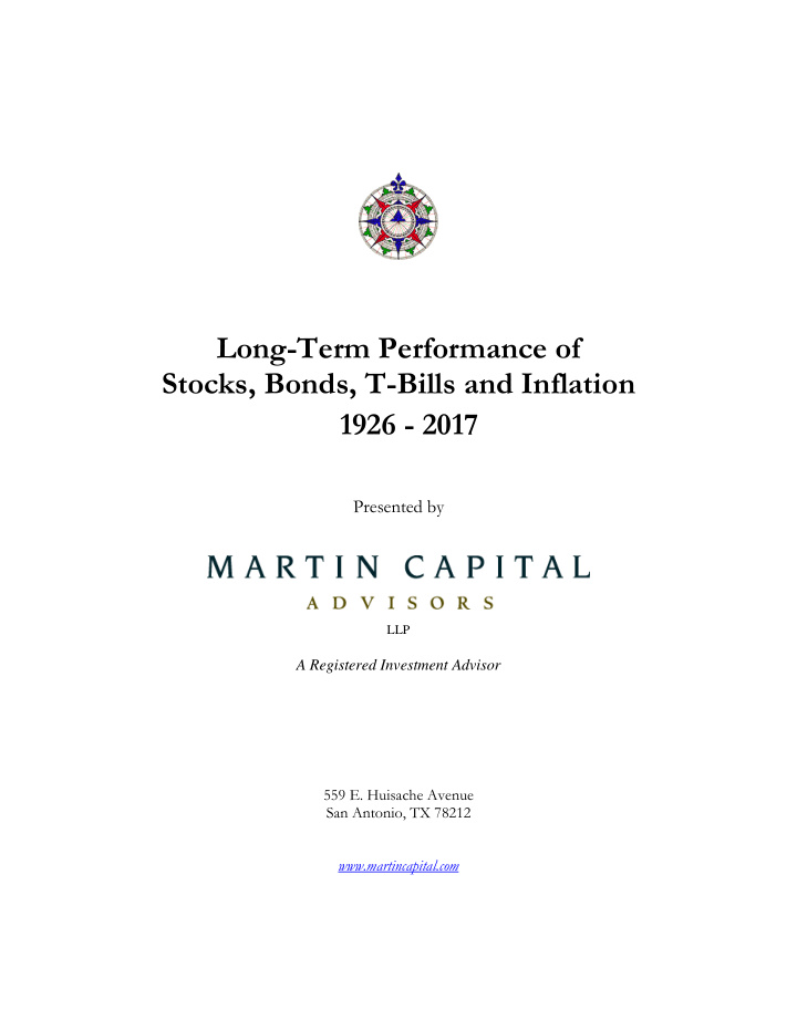 long term performance of stocks bonds t bills and
