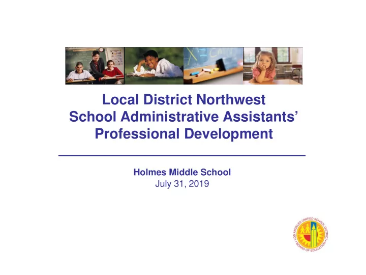 local district northwest school administrative assistants