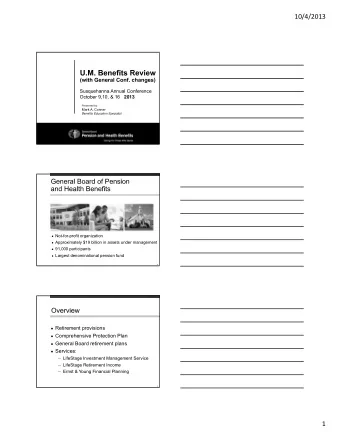 10/4/2013  Susquehanna Annual Conference October 9,10, &amp; 16 2013  Presented by:  Mark A. Conner