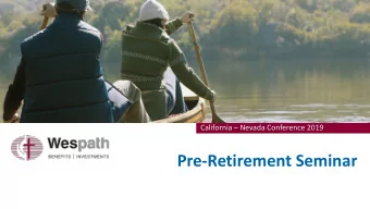 Pre-Retirement Seminar  Wespath Benefits and Investments  Not-for-profit organization