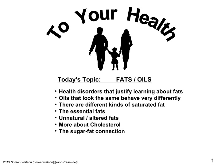 today s topic fats oils