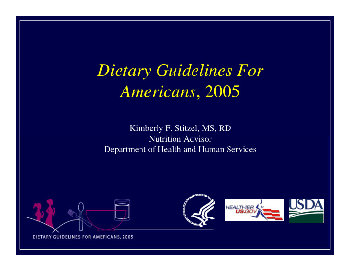 dietary guidelines for americans 2005