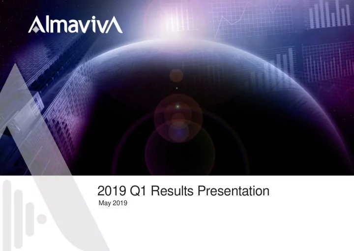 2019 q1 results presentation