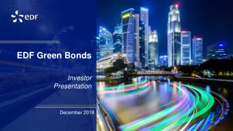 EDF Green Bonds  Investor  Presentation  December 2018  DISCLAIMER  This presentation does not