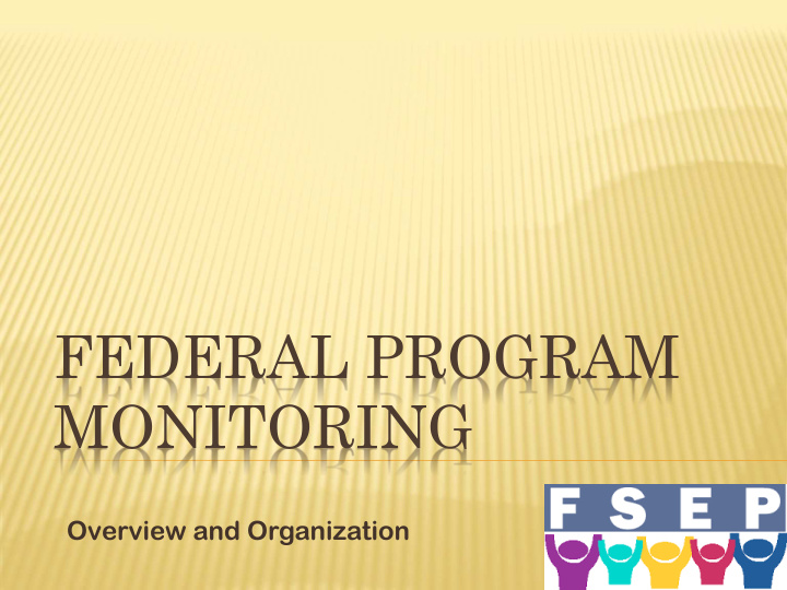 federal program monitoring