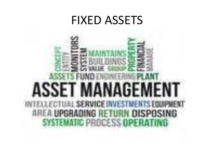 fixed assets