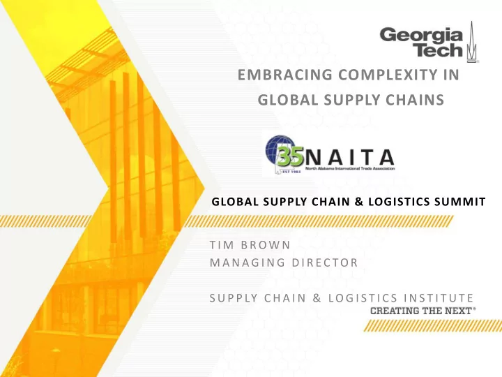 embracing complexity in global supply chains