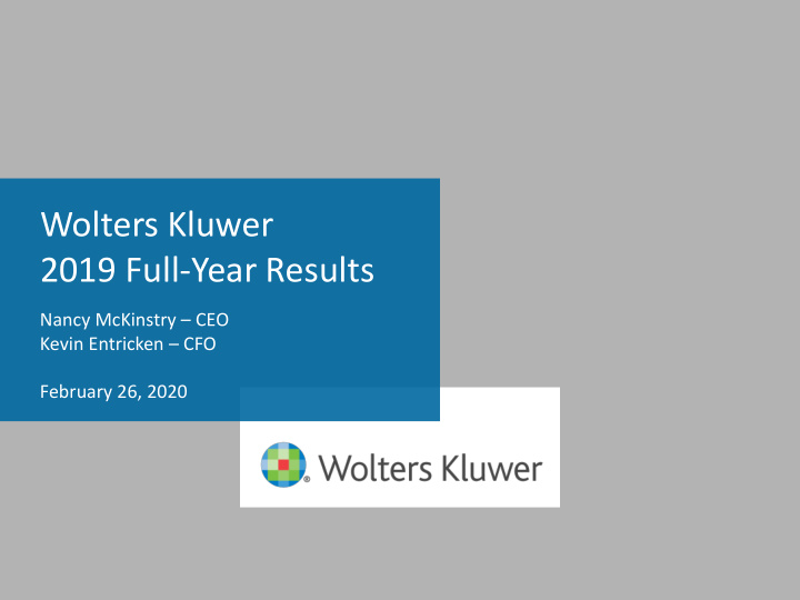 2019 full year results