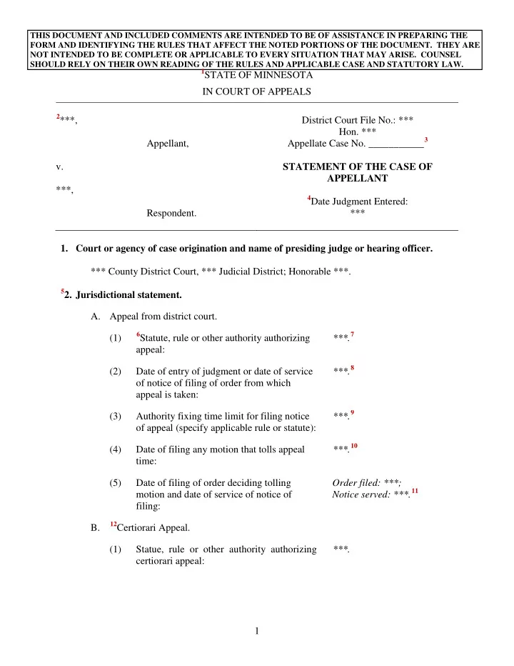 1 this document and included comments are intended to be