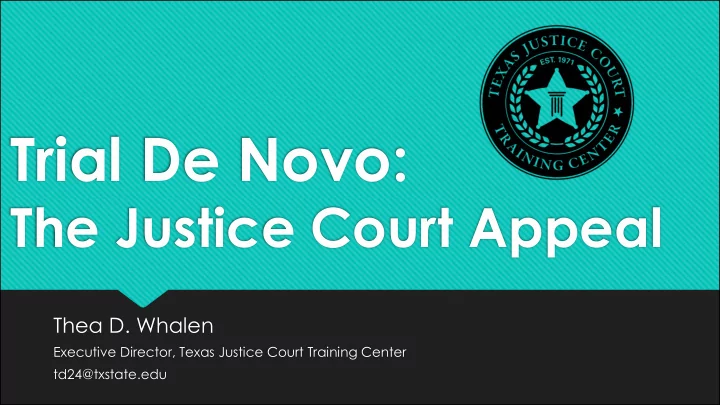 trial de novo