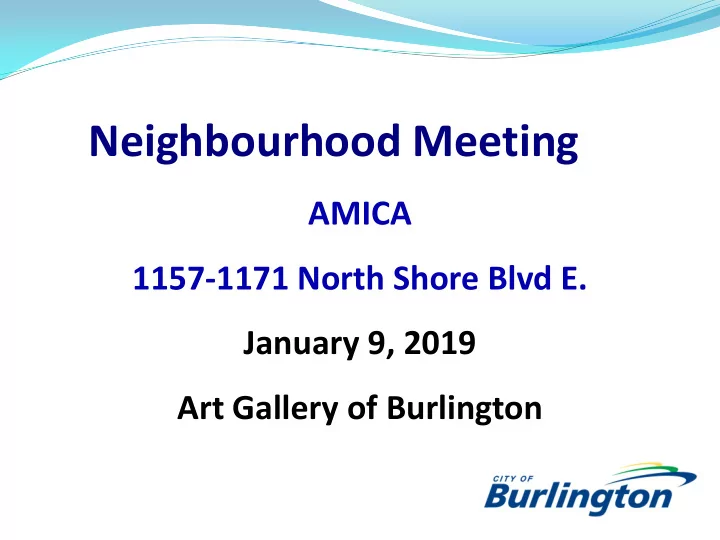 neighbourhood meeting