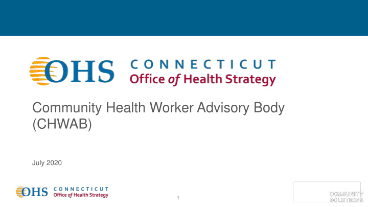 community health worker advisory body chwab