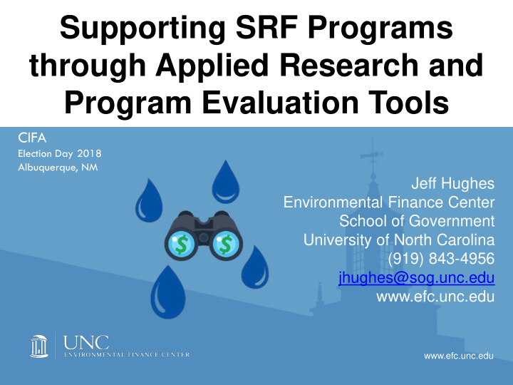 supporting srf programs through applied research and