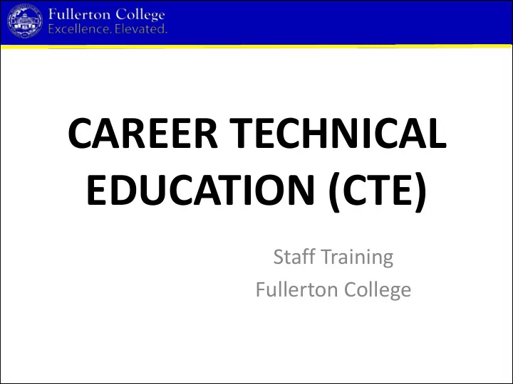 career technical education cte