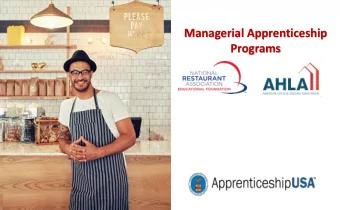 Managerial Apprenticeship  Programs  About Us  Overview of a Registered Apprenticeship Program